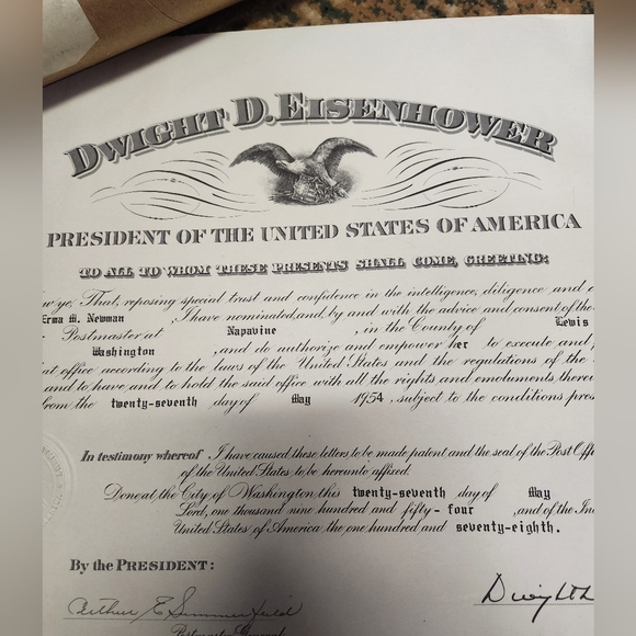 Authentic certificate 1954 - Picture 10 of 10